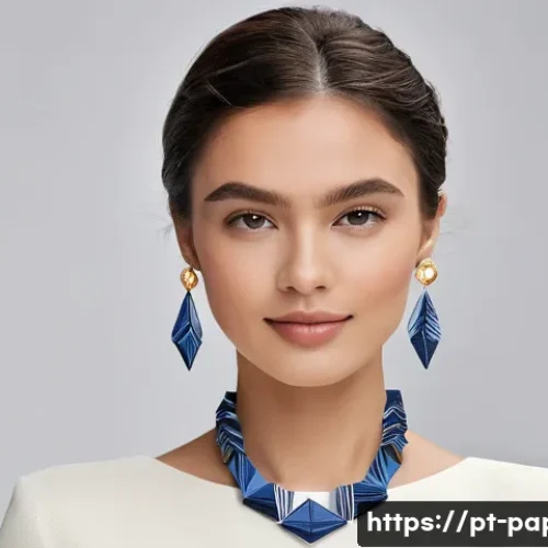 종이로 만드는 액세서리 - **Prompt 1: Elegant Paper Jewelry on a Modern Woman**
    A stylish woman, mid-20s to early 30s, wit...